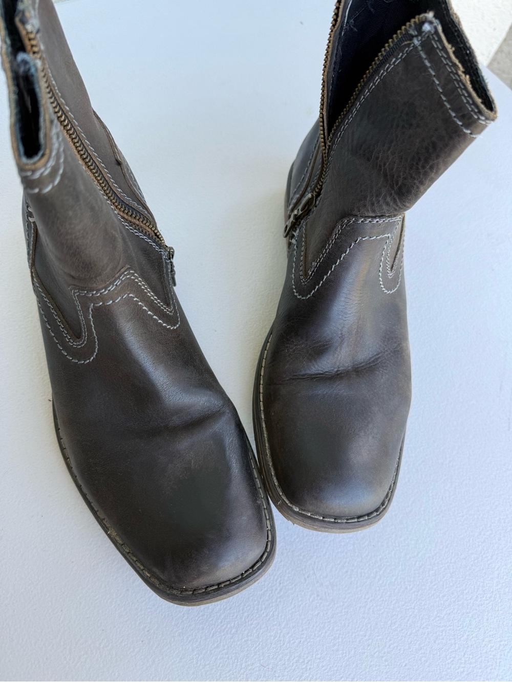 Men's Leather Zip‑Side Boots